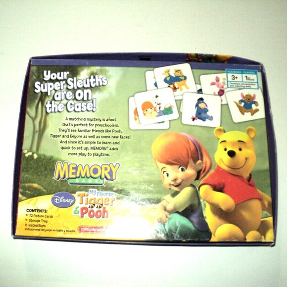 Memory Game My Friends Tigger & Pooh Preschool Milton Bradley 2007 Made in USA - Picture 2 of 5